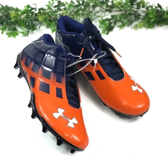 Under Armour Other - Under Armour Men’s Orange Blue Baseball Cleats 13 New